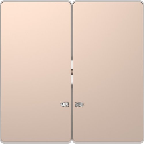 Лицевая панель Schneider Electric Merten D-Life для 2-кл. выключателя с подсветкой шампань картинка
